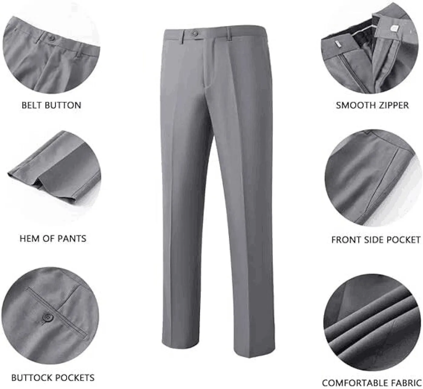2 Pieces Mens Suit Flat Notch Lapel Tuxedos For Wedding (Blazer Pants)
