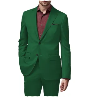 2 Pieces Mens Suit Flat Notch Lapel Tuxedos For Wedding (Blazer Pants)
