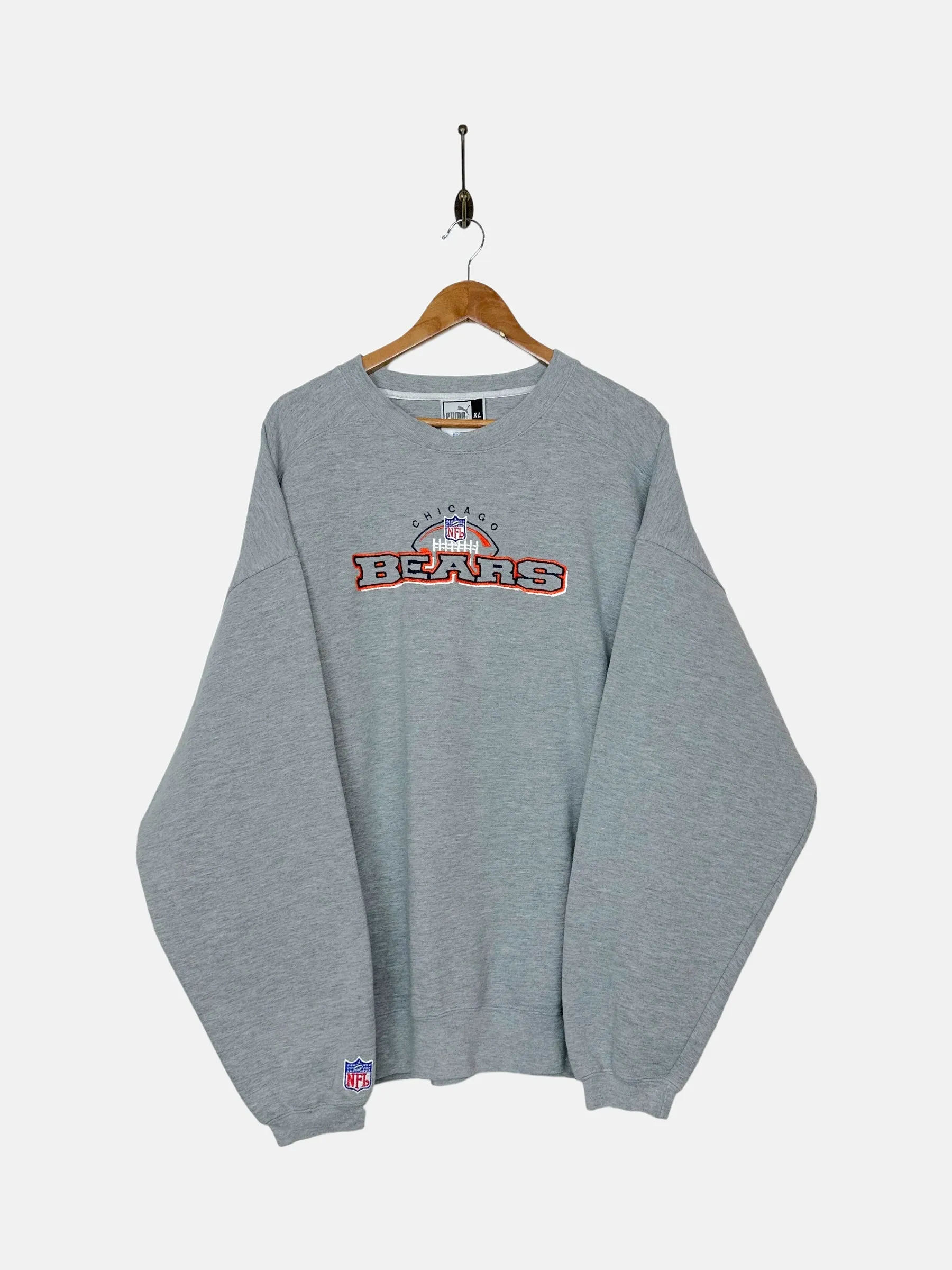 90's Chicago Bears NFL Puma Embroidered Vintage Sweatshirt Size 2XL
