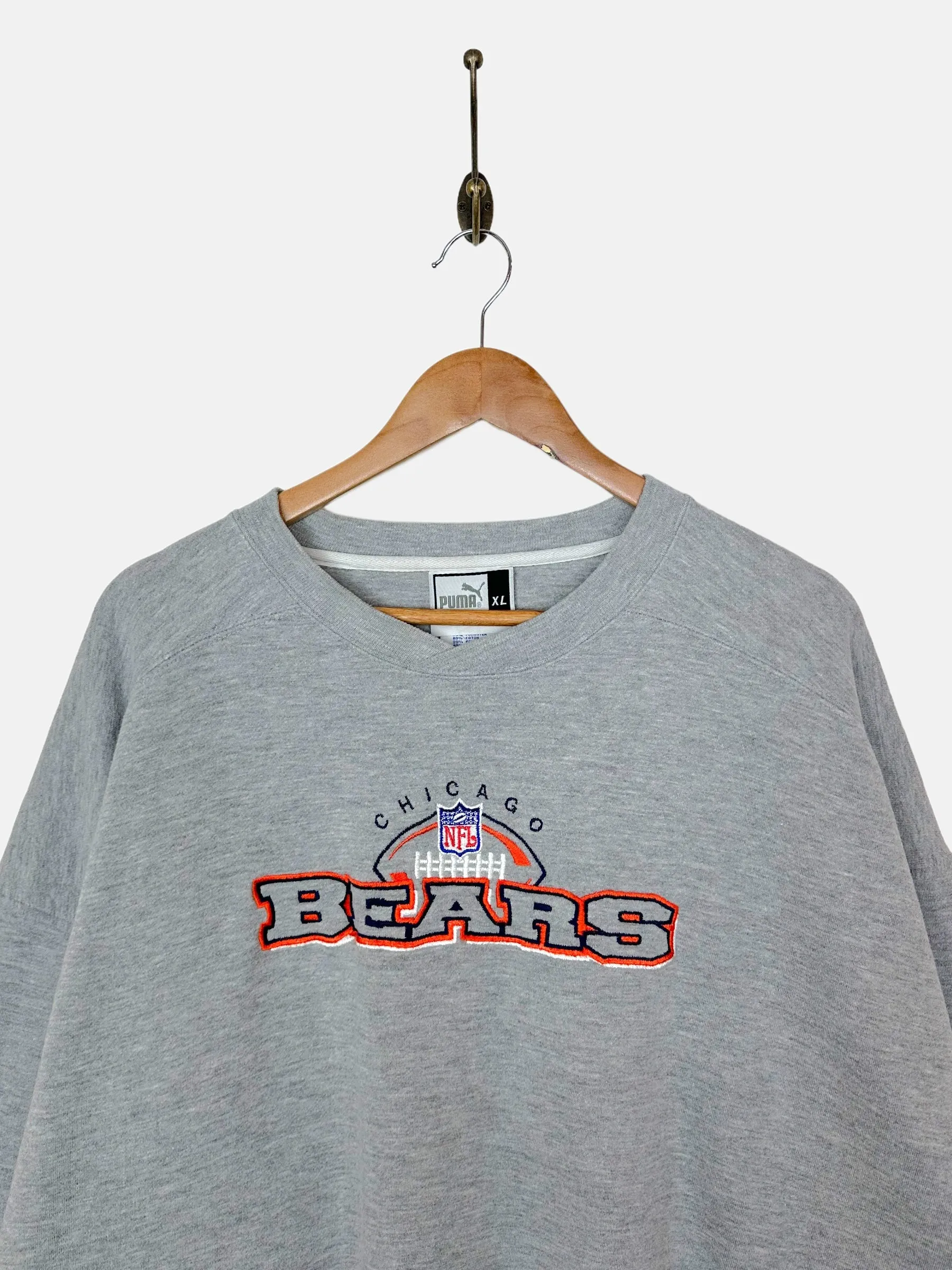 90's Chicago Bears NFL Puma Embroidered Vintage Sweatshirt Size 2XL