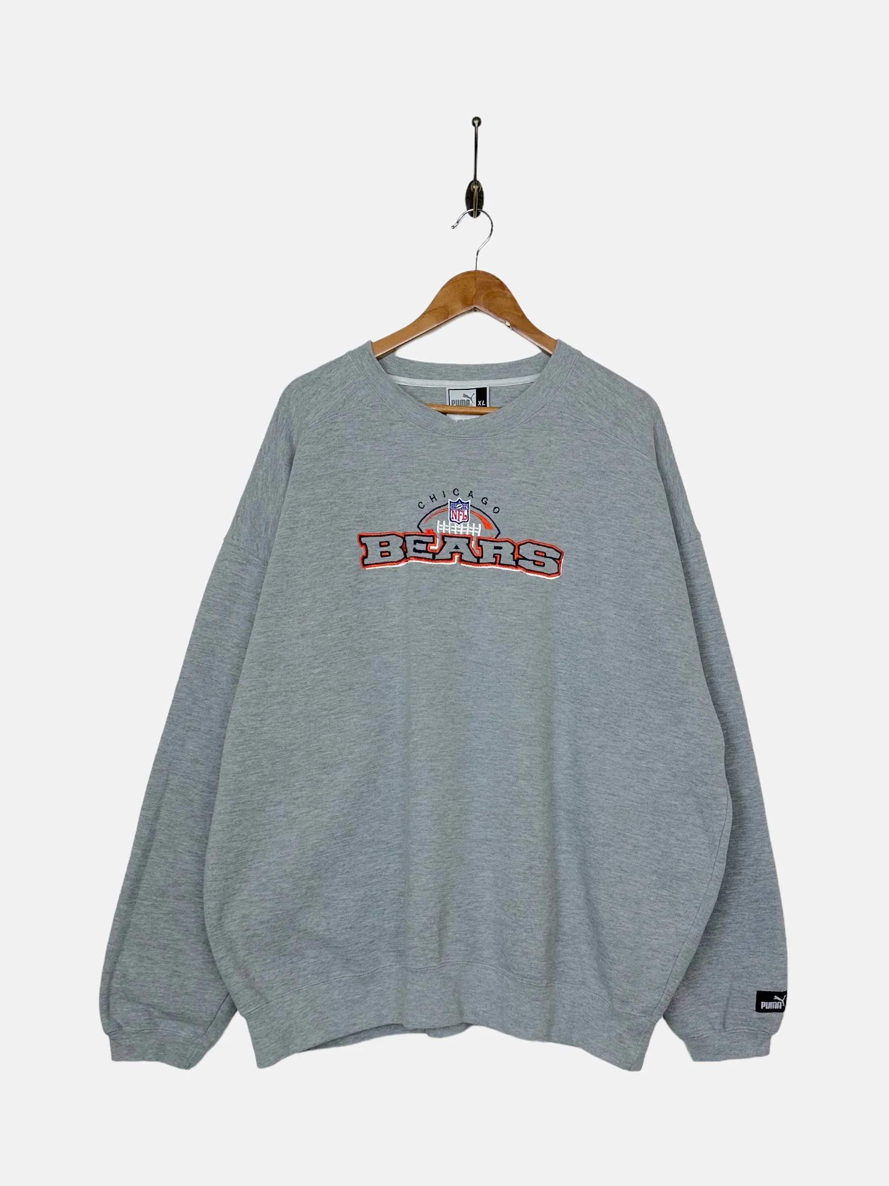 90's Chicago Bears NFL Puma Embroidered Vintage Sweatshirt Size 2XL