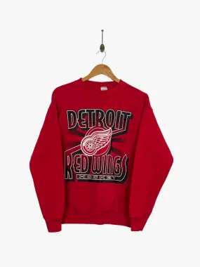 90's Detroit Redwings NHL USA Made Lightweight Vintage Sweatshirt Size 8