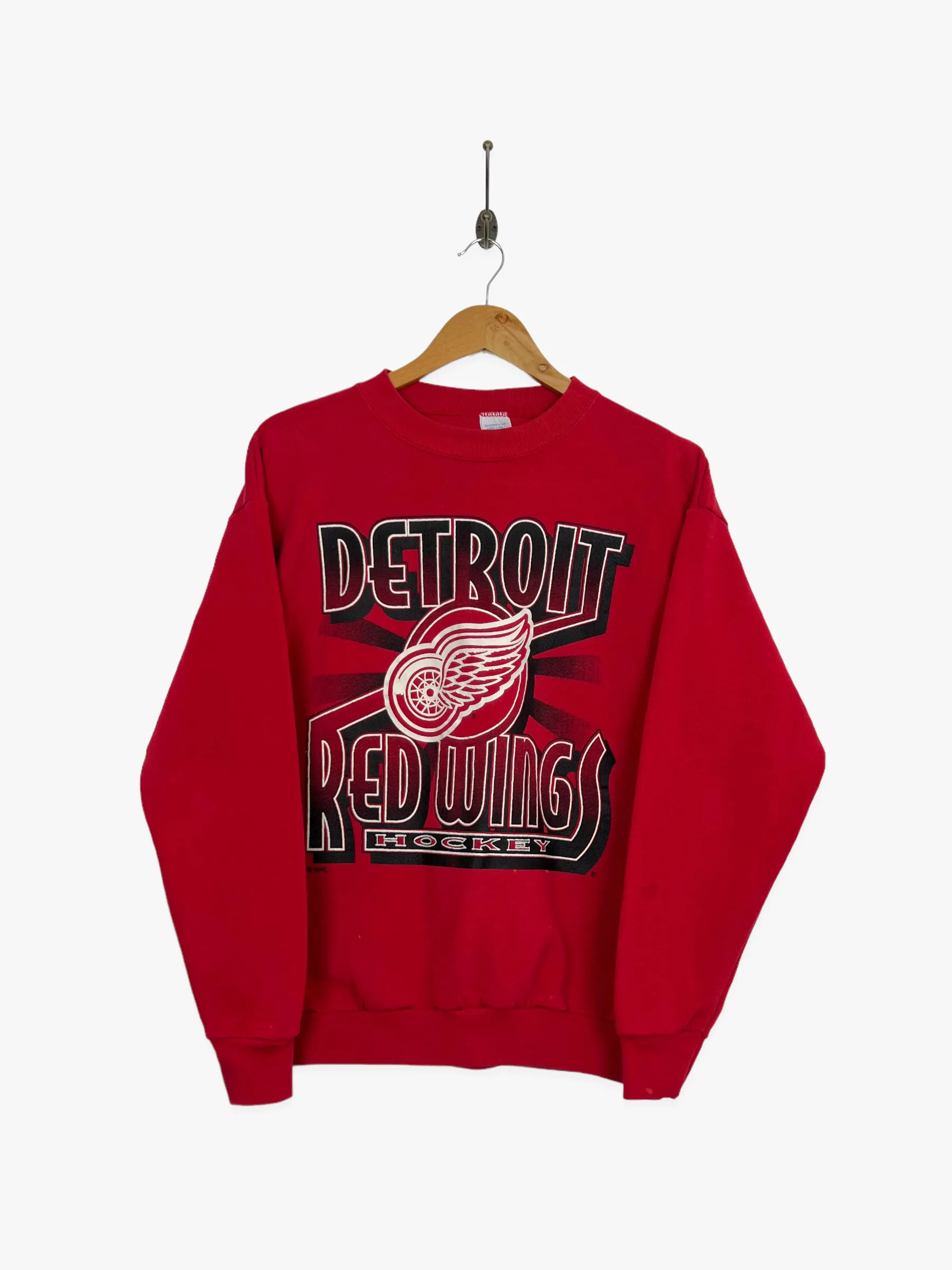 90's Detroit Redwings NHL USA Made Lightweight Vintage Sweatshirt Size 8