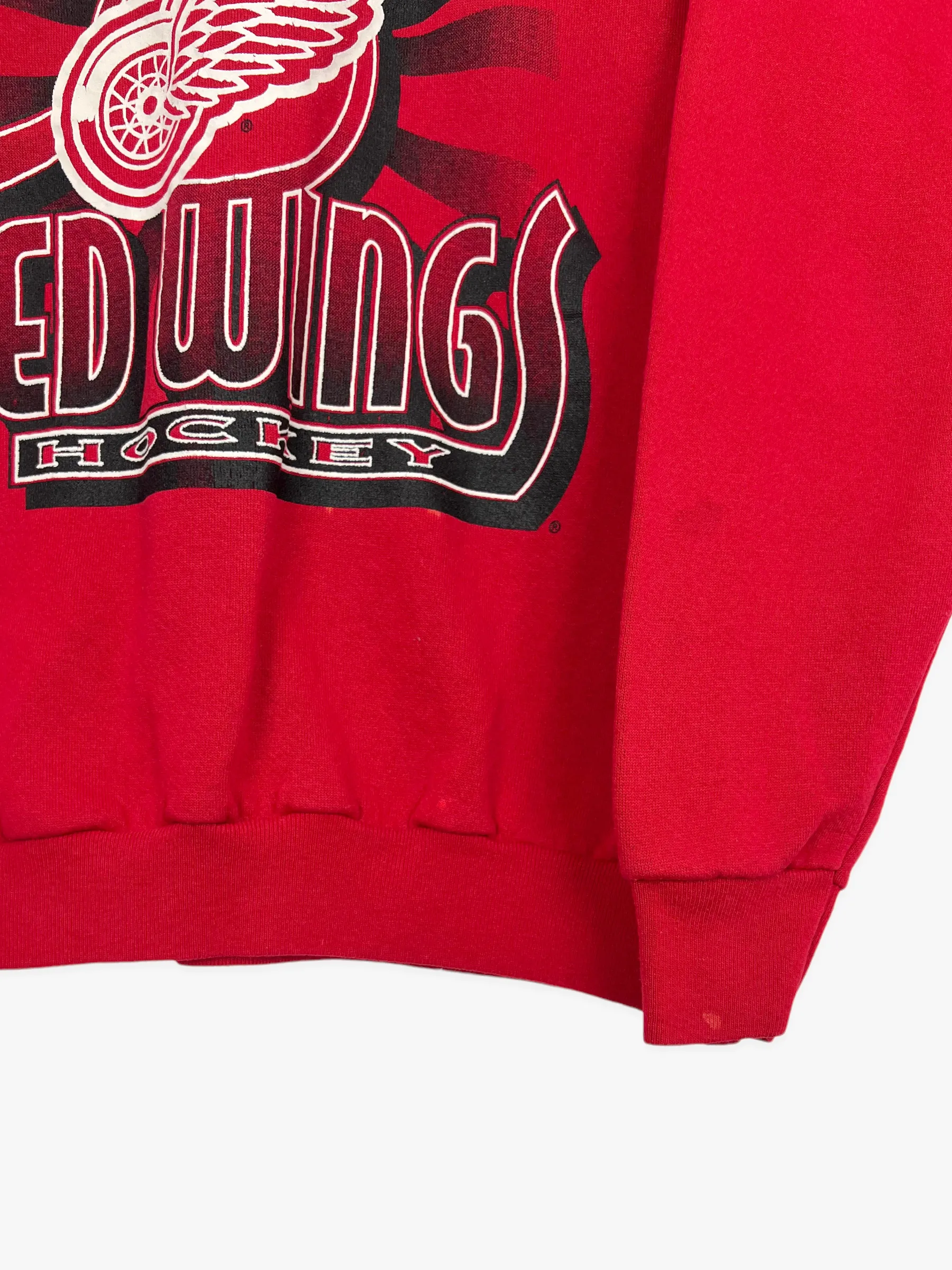 90's Detroit Redwings NHL USA Made Lightweight Vintage Sweatshirt Size 8