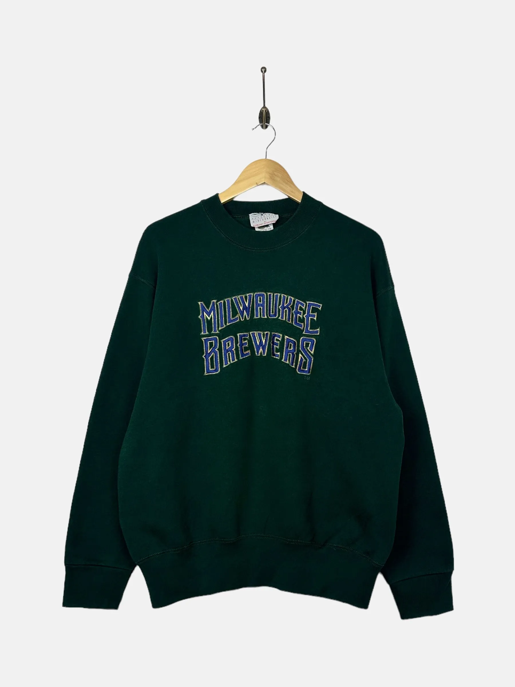 90's Milwaukee Brewers MLB USA Made Embroidered Vintage Sweatshirt Size M