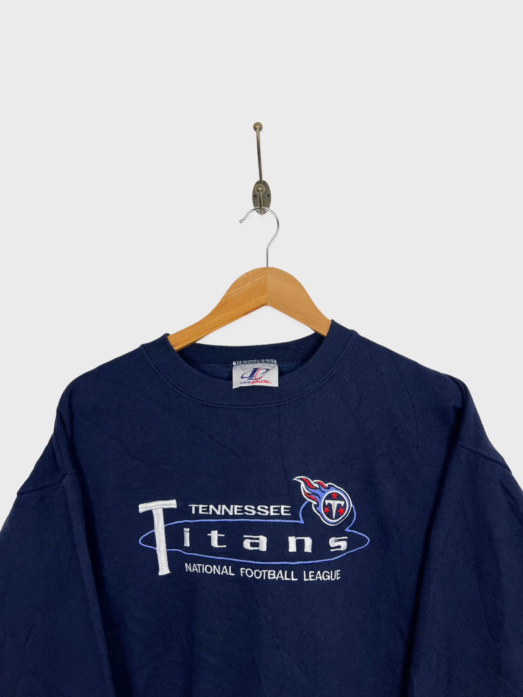 90's Tennessee Titans NFL Canada Made Embroidered Vintage Sweatshirt Size 10-12