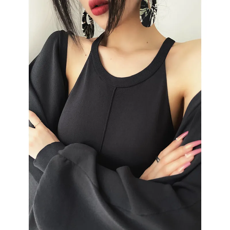 Aconiconi| Knitted dress  suit    classic shawl versatile cardigan - Paris
