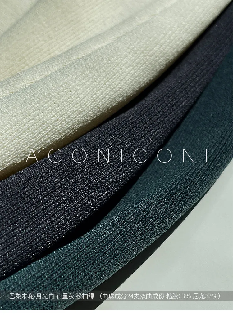 Aconiconi| Knitted dress  suit    classic shawl versatile cardigan - Paris
