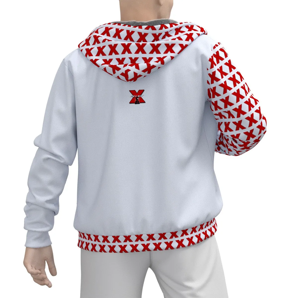 All-Over Print Men's Sherpa Fleece Zip Up Hoodie X14 cityboy, print