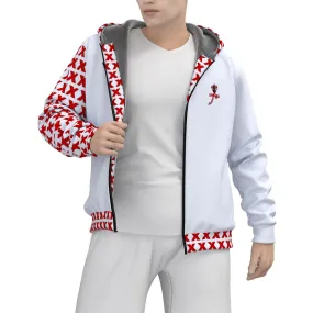 All-Over Print Men's Sherpa Fleece Zip Up Hoodie X14 cityboy, print