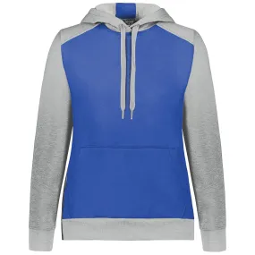 Augusta Sportswear Women's Royal/Grey Heather Three-Season Fleece Pullover Hoodie