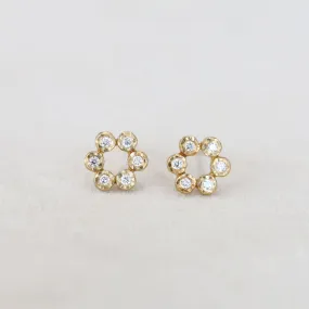 Bezel open circle studs