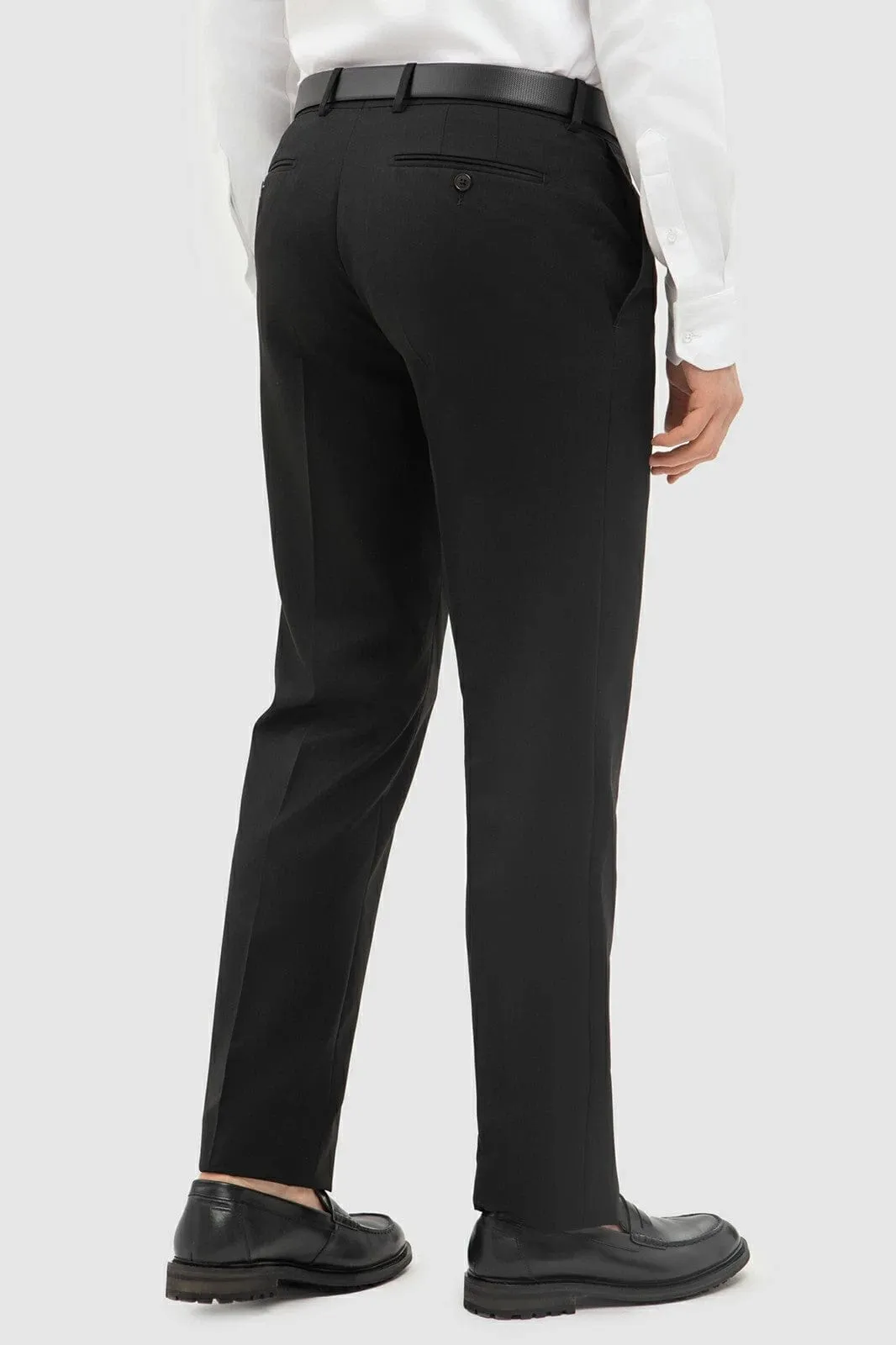 Black 2 Piece Notch Lapel Double Button Men's Suit (Blazer Pants)