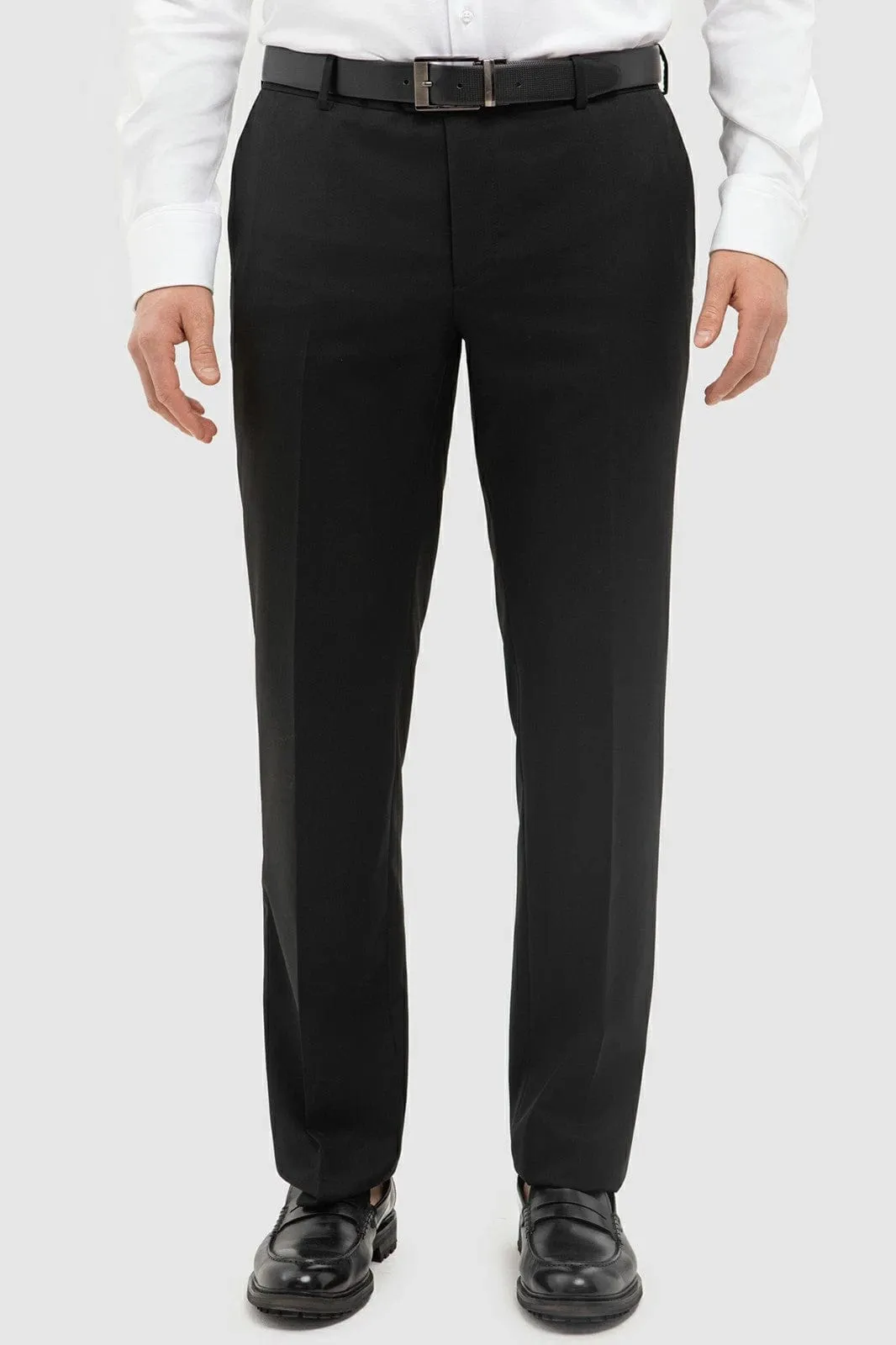 Black 2 Piece Notch Lapel Double Button Men's Suit (Blazer Pants)