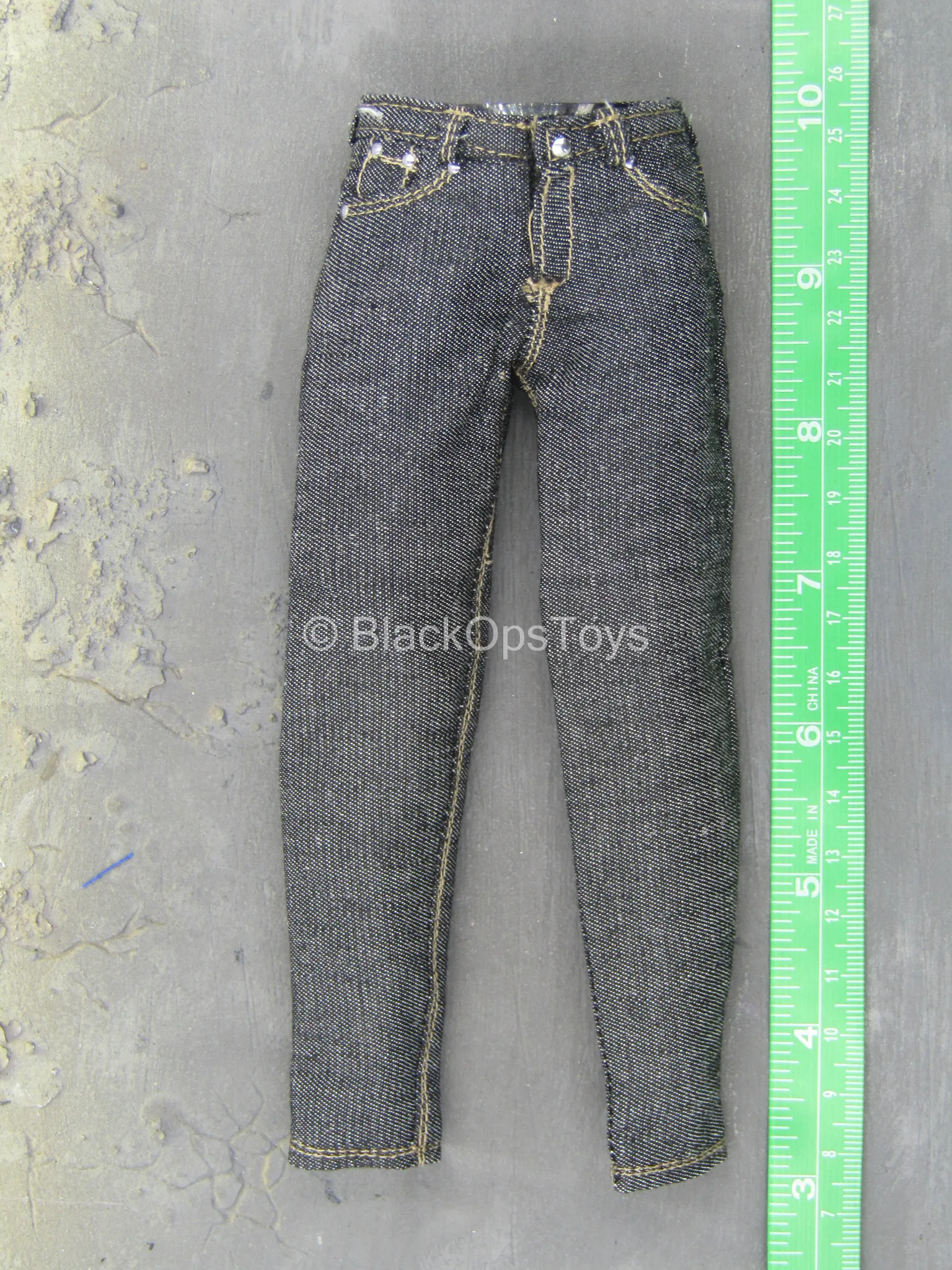 Blue Plaid Shirt w/Grey Denim Like Pants
