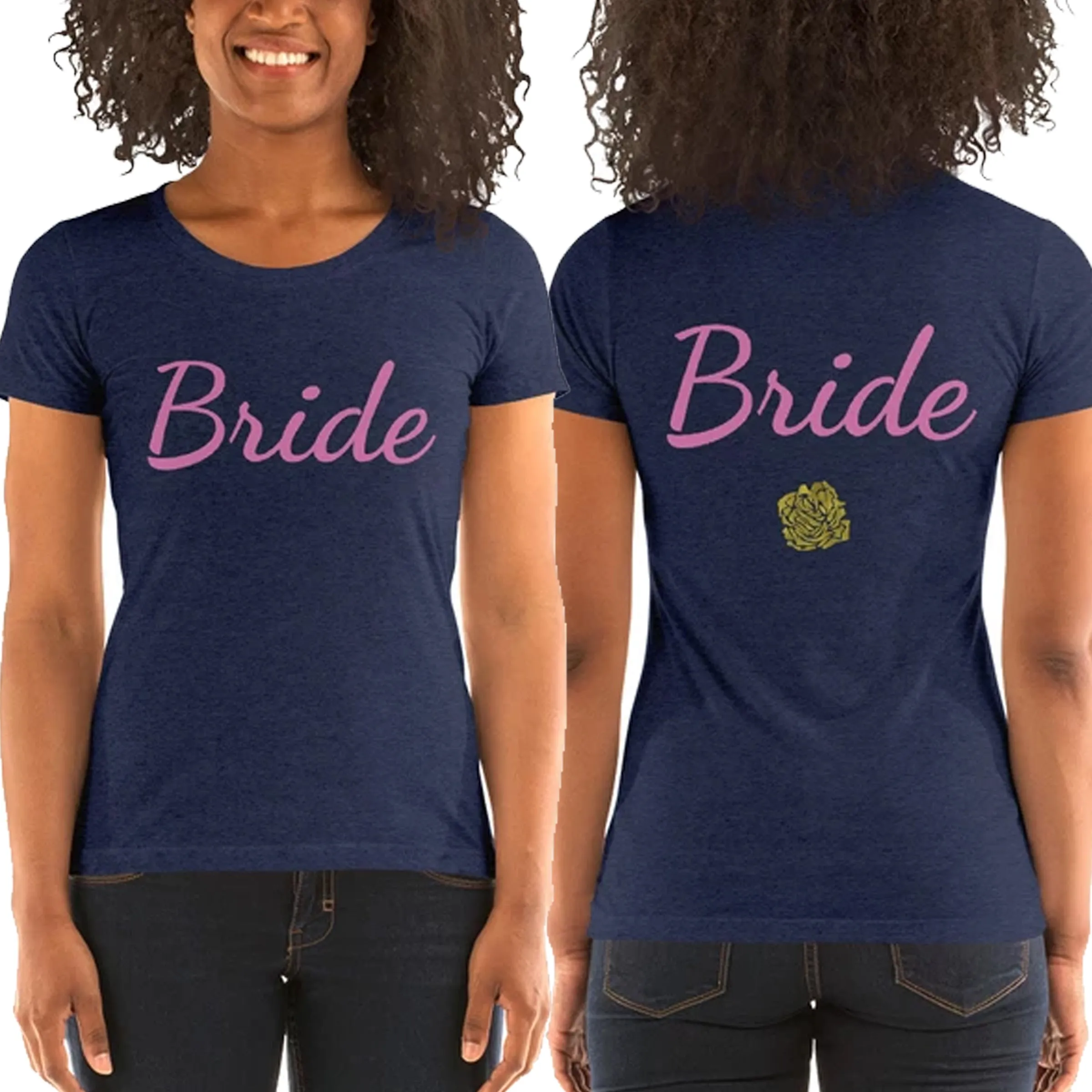 Bride/ Customizable Text Shirt, Women's Tee, Premium Ladies' Short Sleeve T-Shirt (US Size: S-2XL)