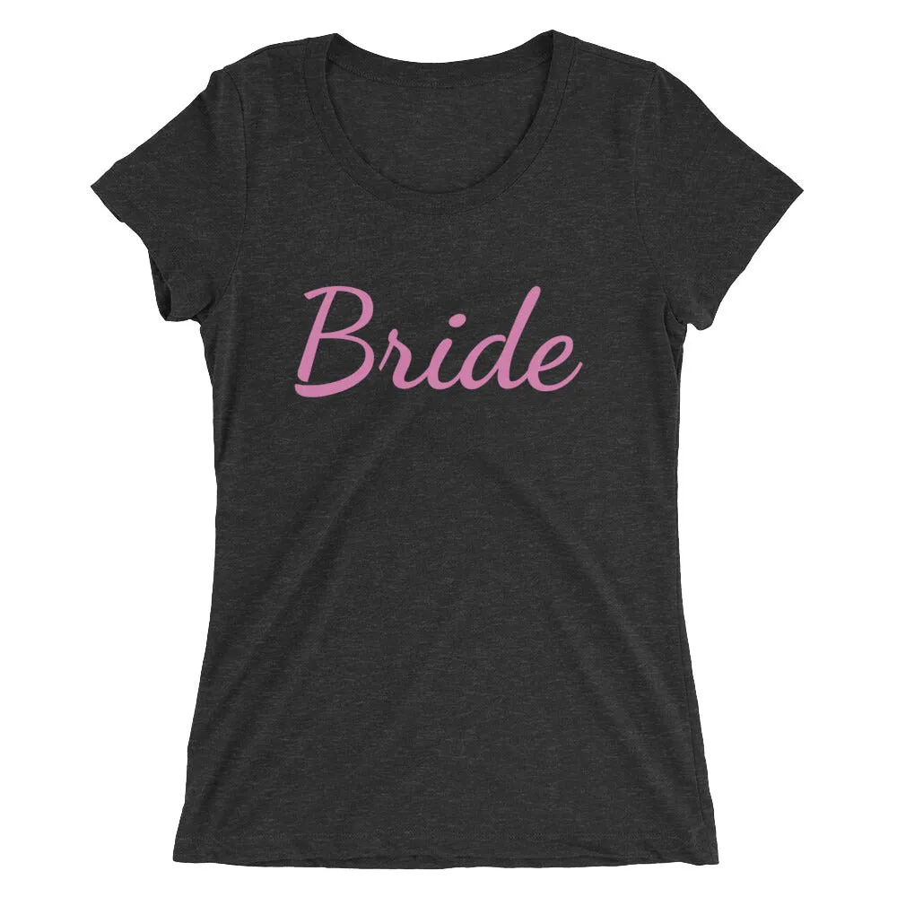 Bride/ Customizable Text Shirt, Women's Tee, Premium Ladies' Short Sleeve T-Shirt (US Size: S-2XL)
