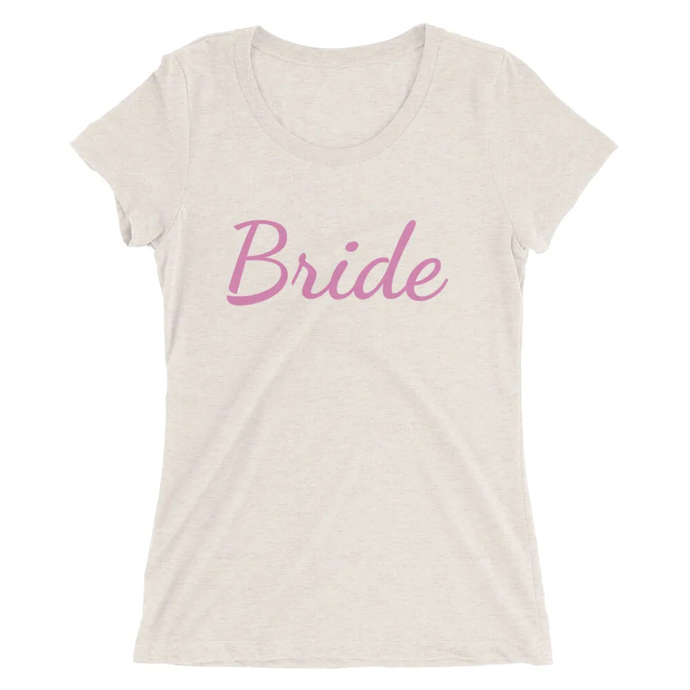 Bride/ Customizable Text Shirt, Women's Tee, Premium Ladies' Short Sleeve T-Shirt (US Size: S-2XL)