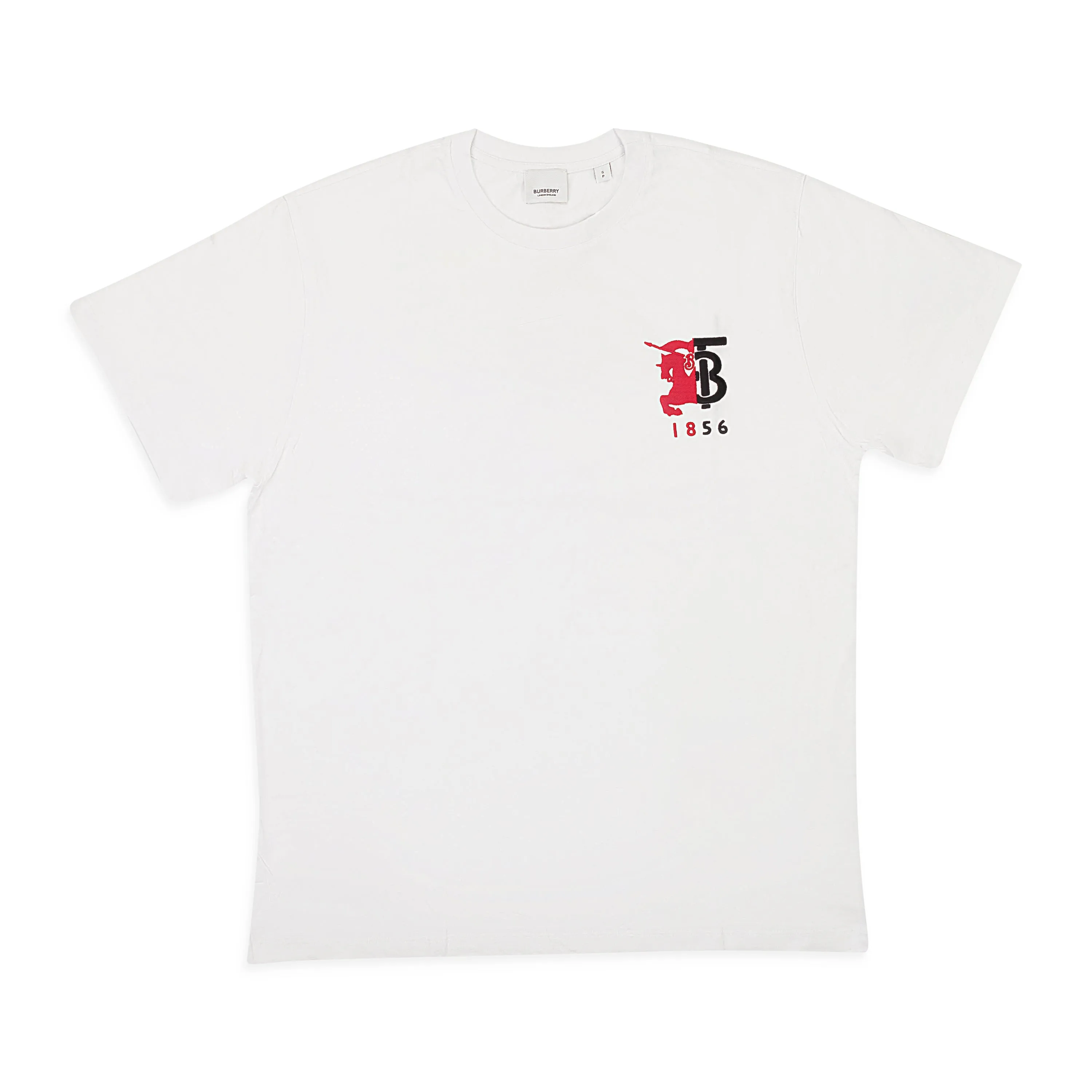 BURBERRY HALF HORSE POCKET GRAPHIC WHITE T-SHIRT