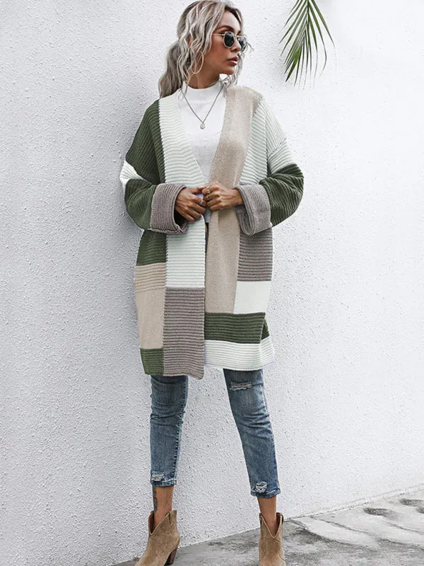 Camryn Lazy Style Thickened Autumn And Winter Long Knitted Cardigan Sweater Coat Women