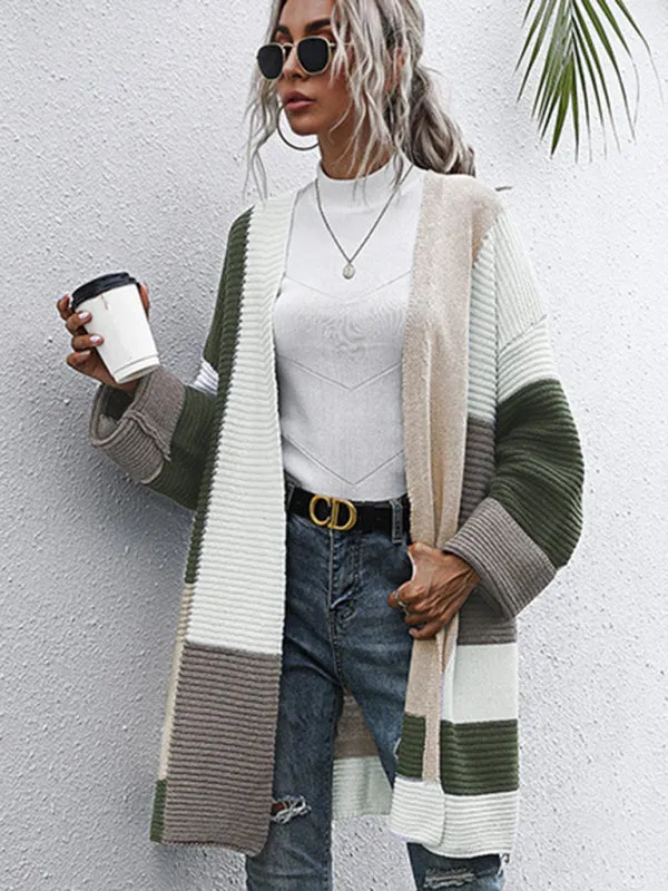 Camryn Lazy Style Thickened Autumn And Winter Long Knitted Cardigan Sweater Coat Women