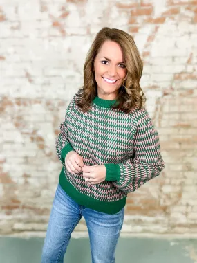 Caramie Geo Stripe Sweater