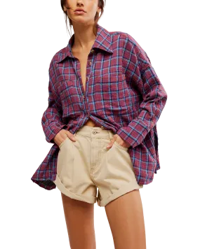 Cardiff Plaid Shirt in Purple Combo