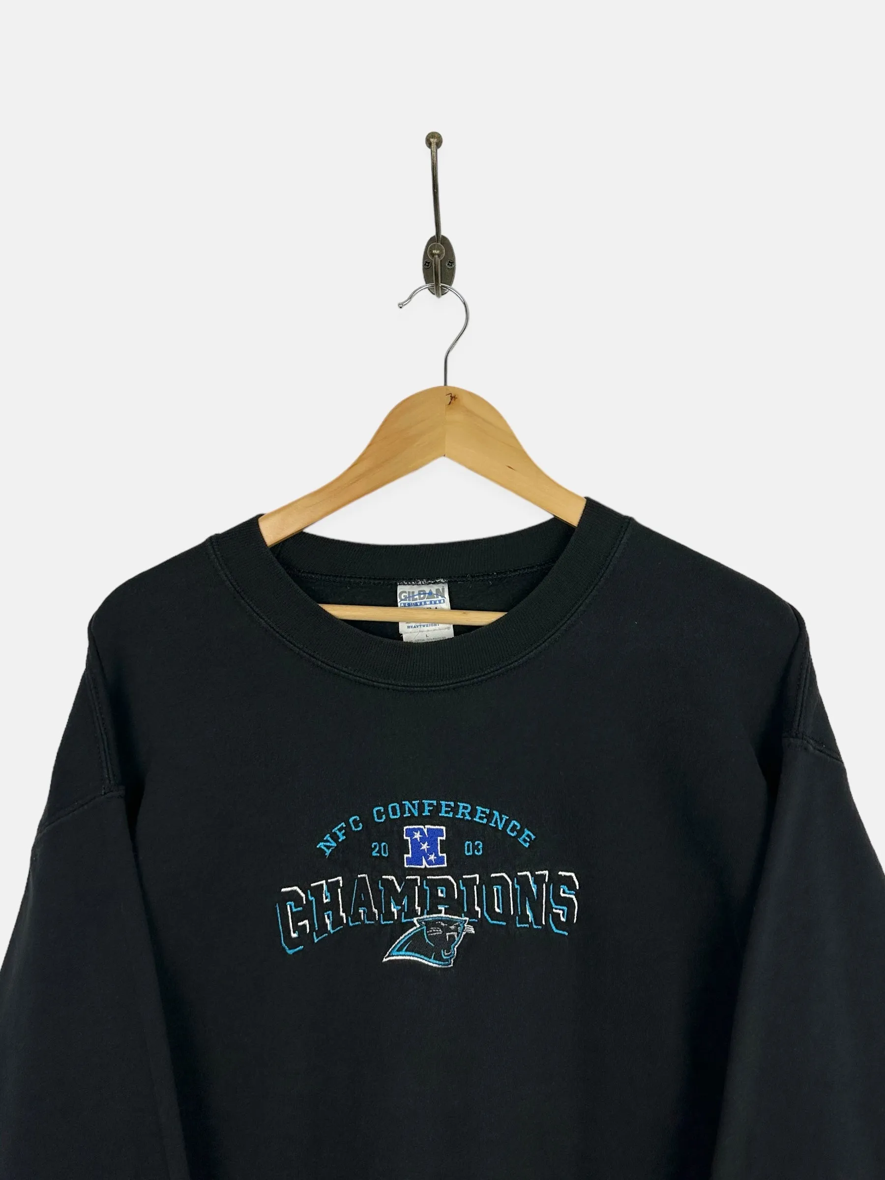 Carolina Panthers NFL Embroidered Vintage Sweatshirt Size M-L