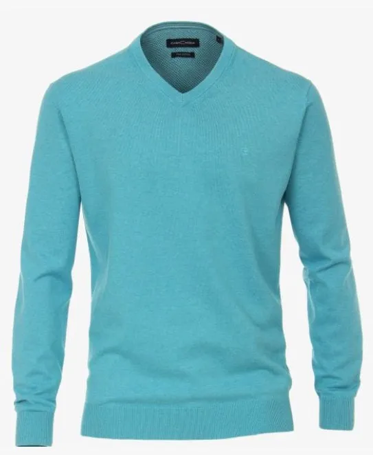Casa Moda - V Neck Jumper - 396 Turquoise