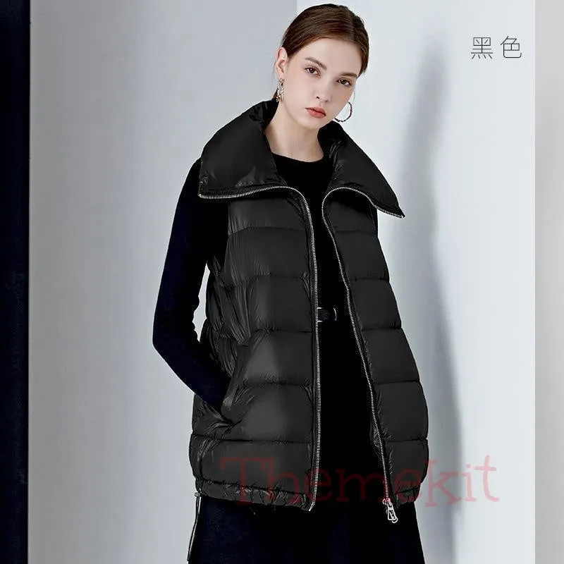 Casual Pure Colour Thick Down Vest