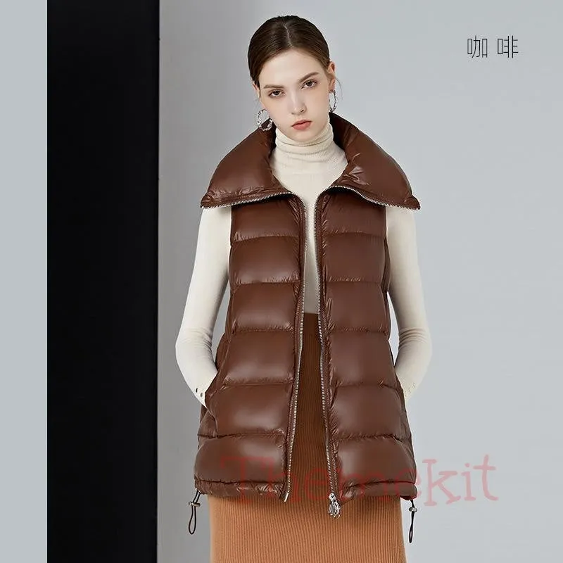 Casual Pure Colour Thick Down Vest