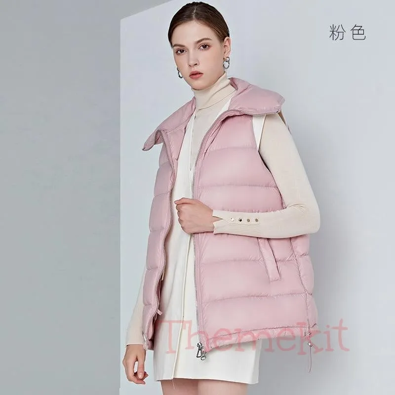 Casual Pure Colour Thick Down Vest