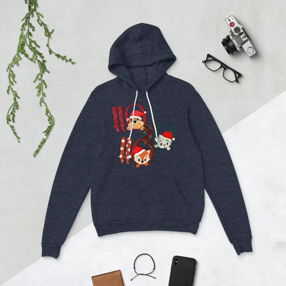 Cute Animal Ho Ho Ho Pullover Unisex hoodie