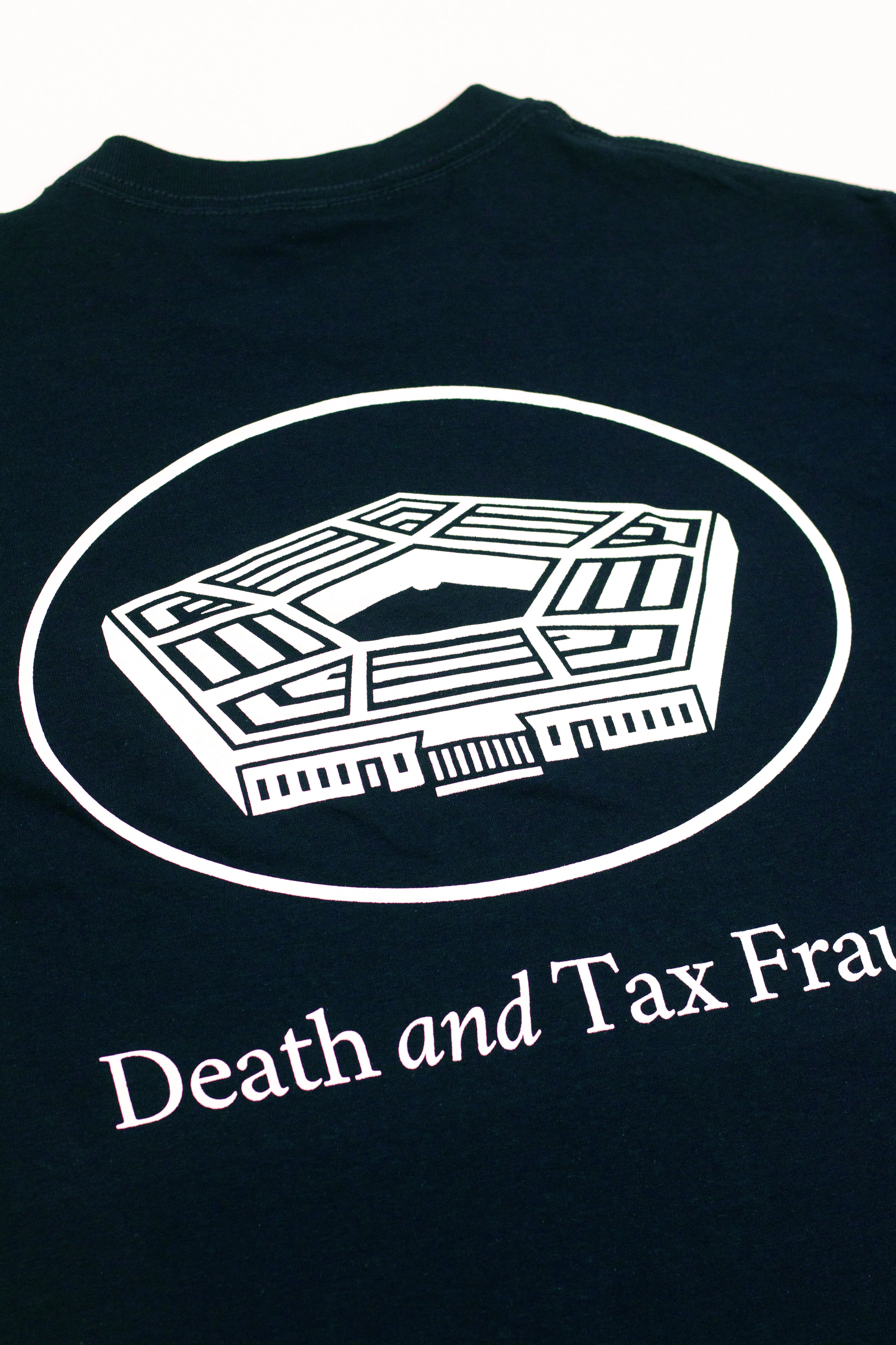 DEATH AND TAX FRAUD T-SHIRT NAVY BLUE
