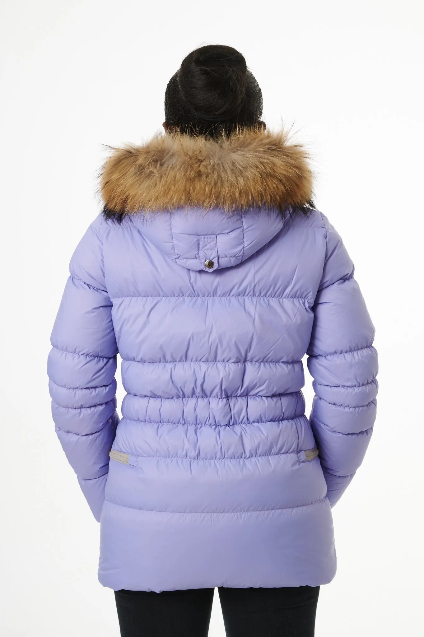Earth Spirit Long Down Jacket | Lavender/Linen