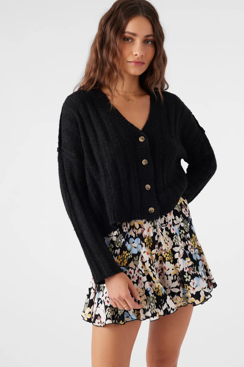 Ferris Black Button Caridgan
