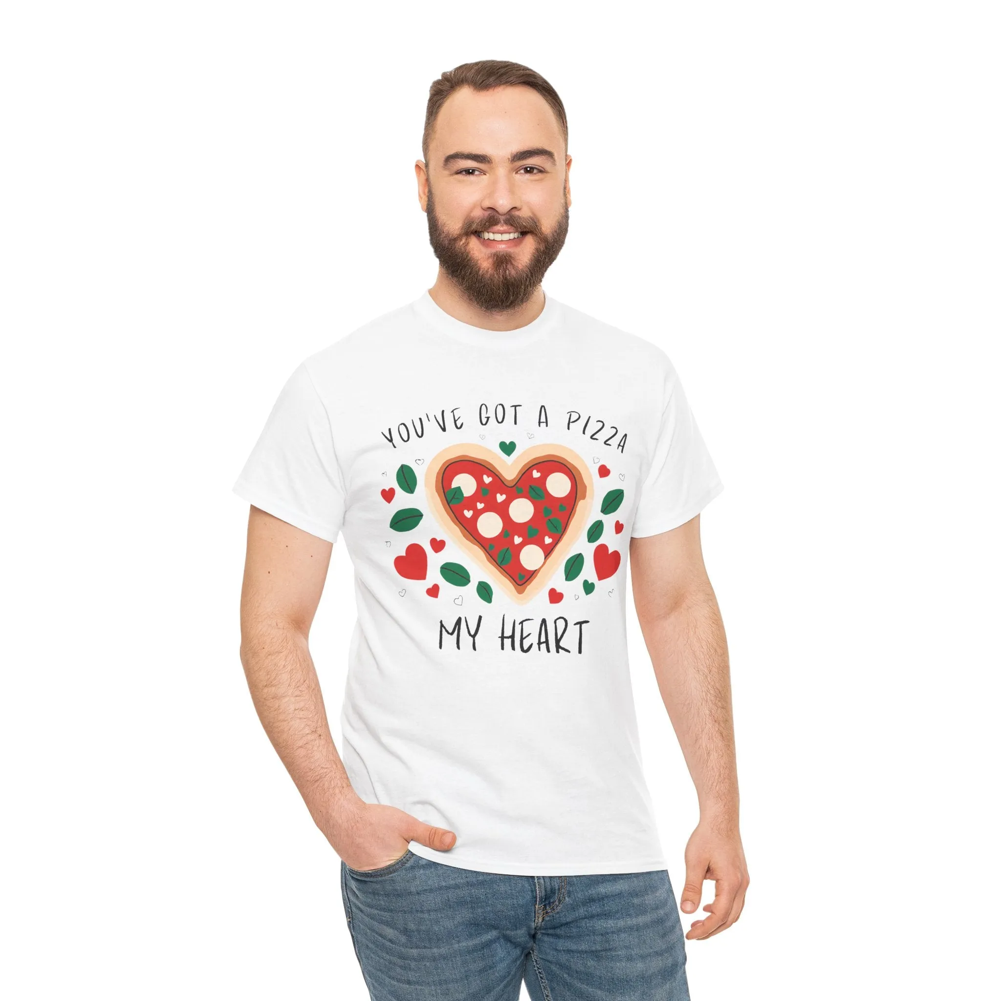 Funny Pizza Couples T-Shirt - 'You've Got a Pizza My Heart' Matching Date Night Shirt, Romantic Gift for Him or Her, Pizza Lovers Tee