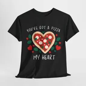 Funny Pizza Couples T-Shirt - 'You've Got a Pizza My Heart' Matching Date Night Shirt, Romantic Gift for Him or Her, Pizza Lovers Tee