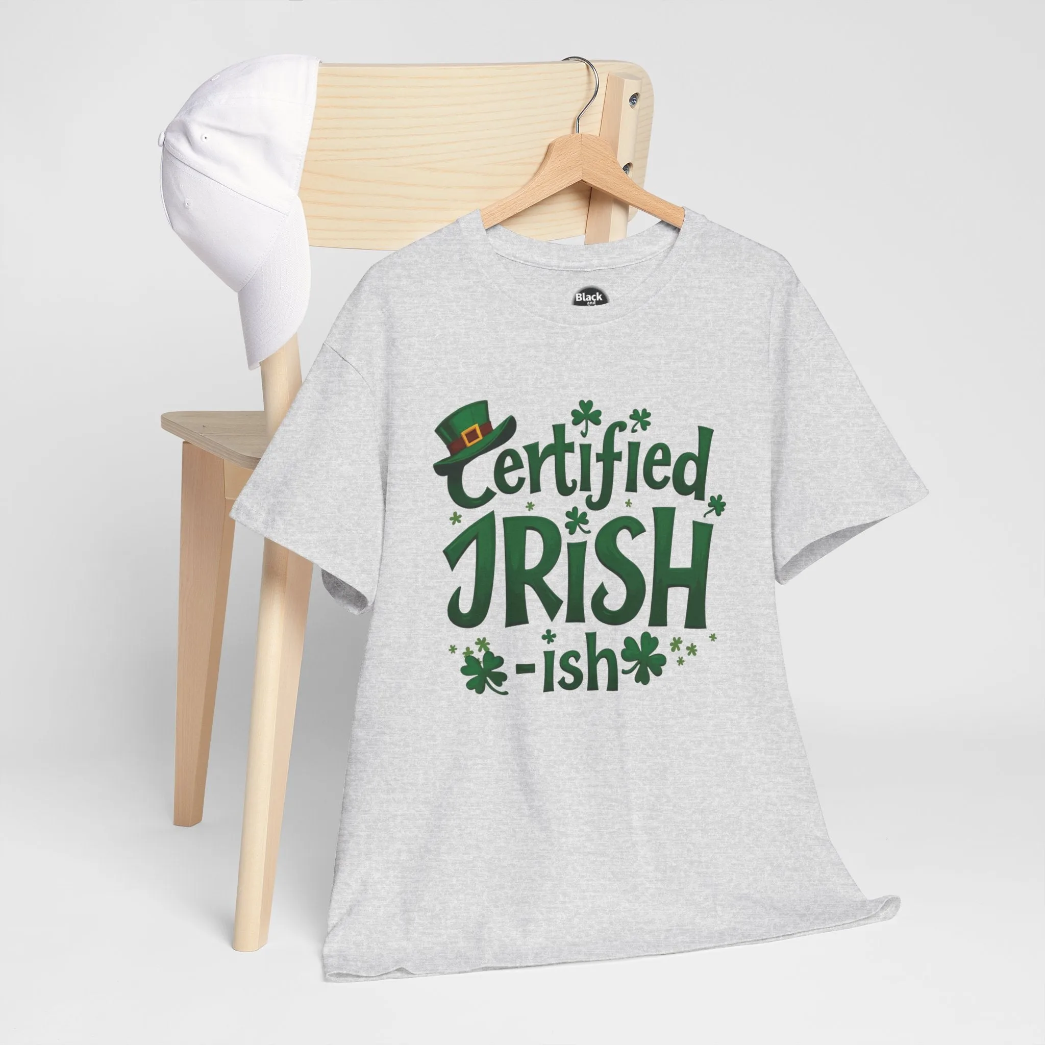 Funny St. Patrick’s Day Tee | 'Certified Irish-ish' Shirt | Irish Pride T-Shirt | Unisex Cotton Tee | St. Paddy’s Gift | Lucky Clover Shirt