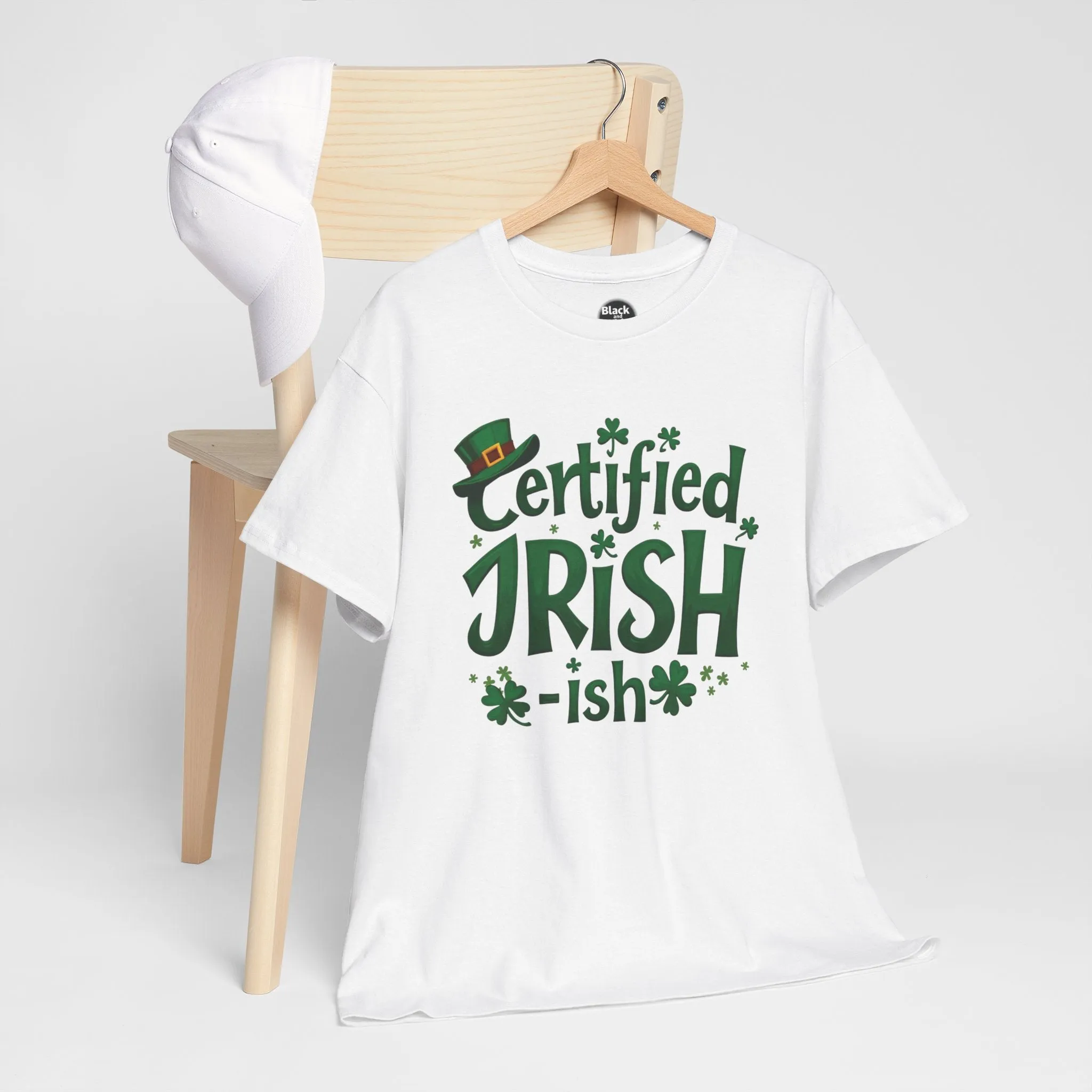Funny St. Patrick’s Day Tee | 'Certified Irish-ish' Shirt | Irish Pride T-Shirt | Unisex Cotton Tee | St. Paddy’s Gift | Lucky Clover Shirt