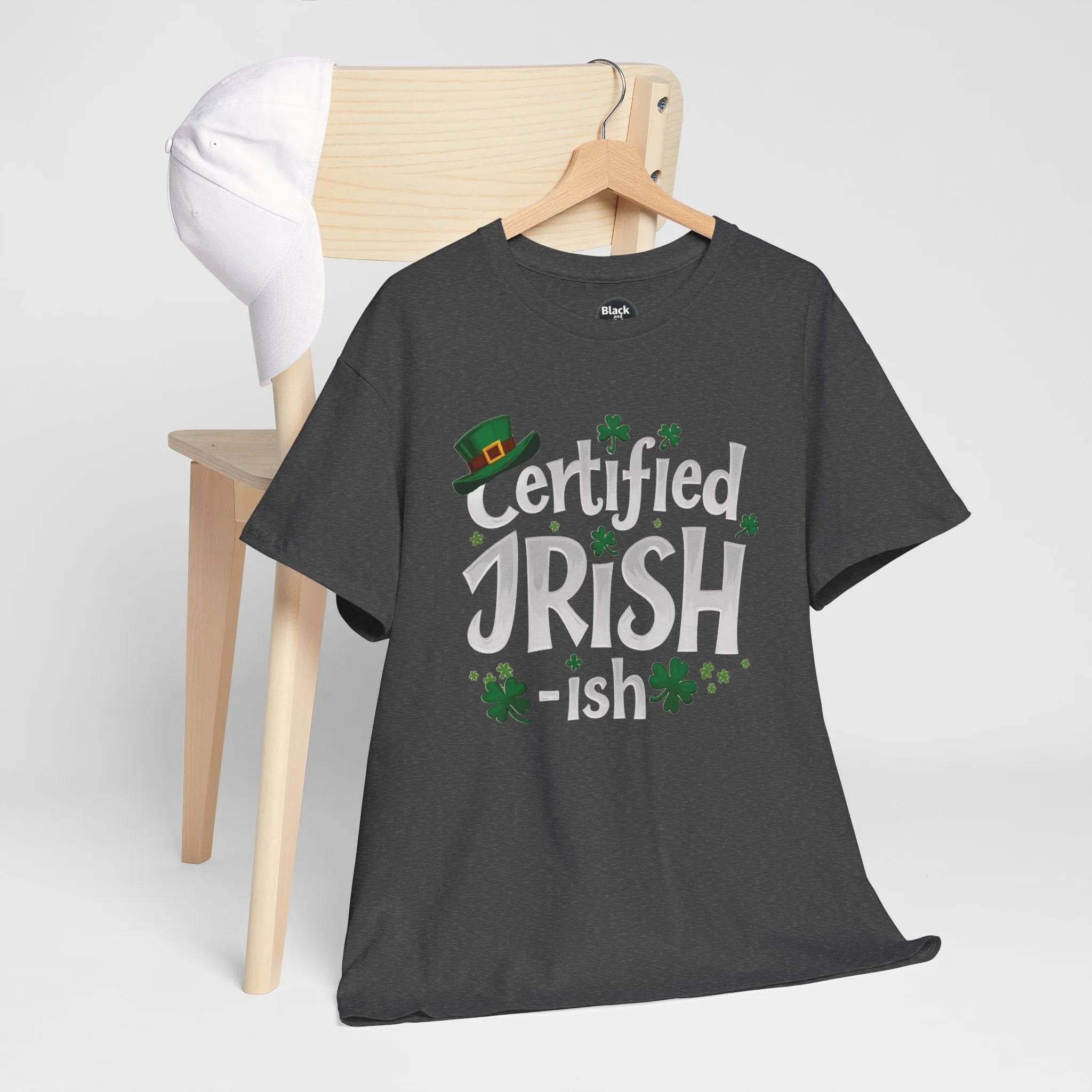 Funny St. Patrick’s Day Tee | 'Certified Irish-ish' Shirt | Irish Pride T-Shirt | Unisex Cotton Tee | St. Paddy’s Gift | Lucky Clover Shirt