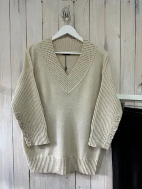 Germaine Button Sweater - New Season Skatie