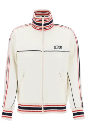 Golden Goose "Track Sweatshirt With Contrasting Hem Edges White