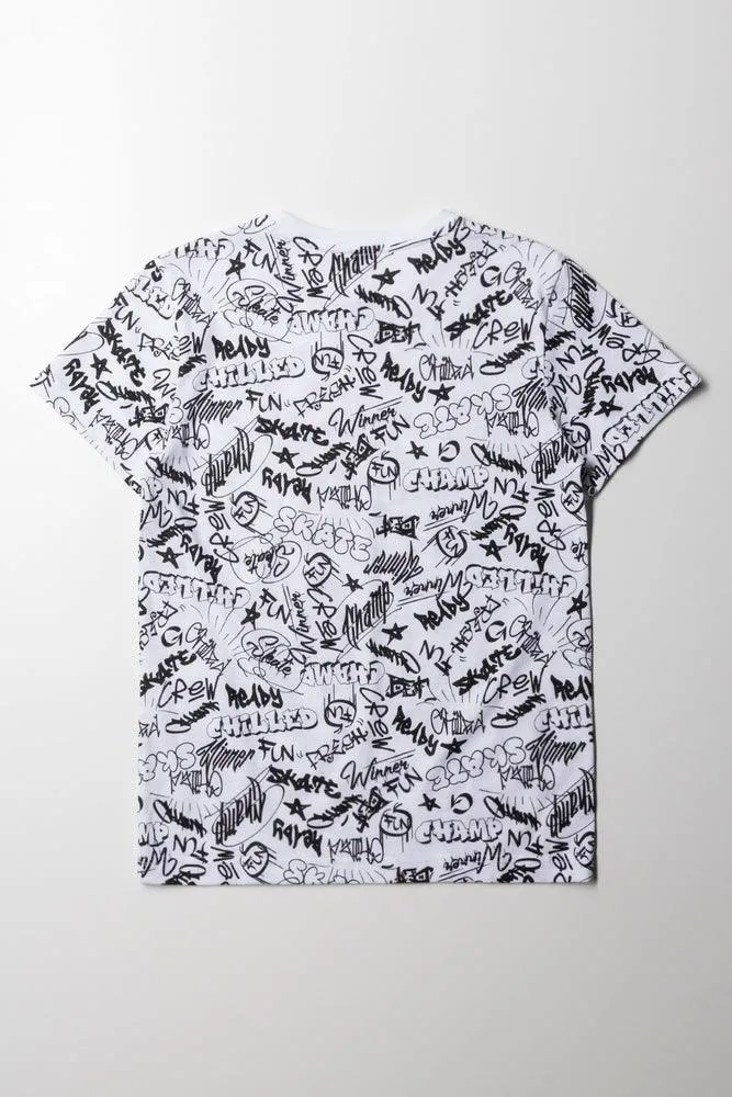 Graffiti Short Sleeve T-Shirt White