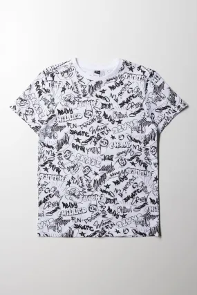 Graffiti Short Sleeve T-Shirt White