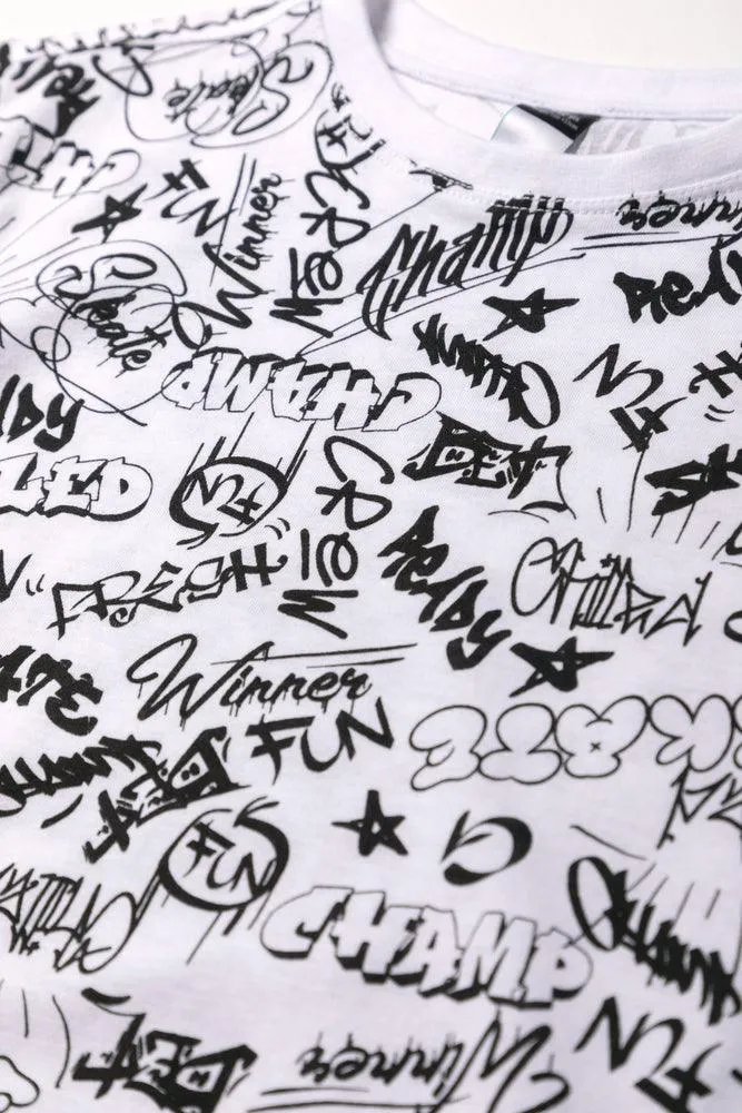 Graffiti Short Sleeve T-Shirt White