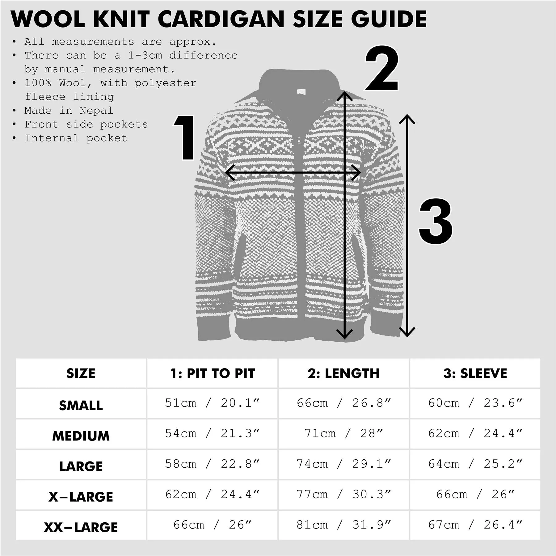 Hand Knitted Wool Jacket Cardigan - Stripe Red Black