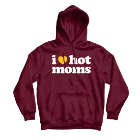 I Heart Moms Maroon Hoodie