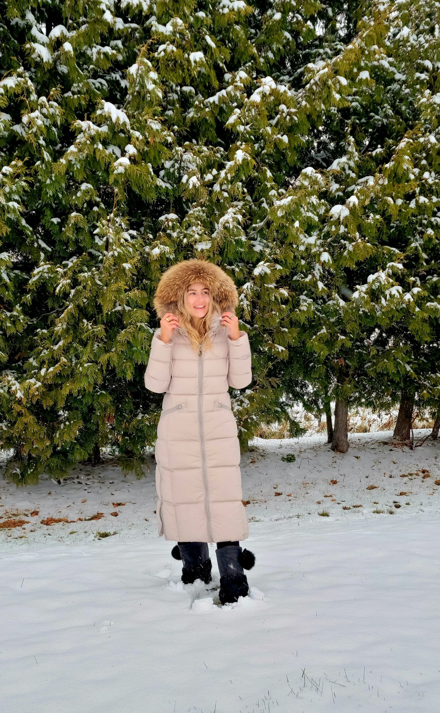 Iclyn Long Down Coat | Linen