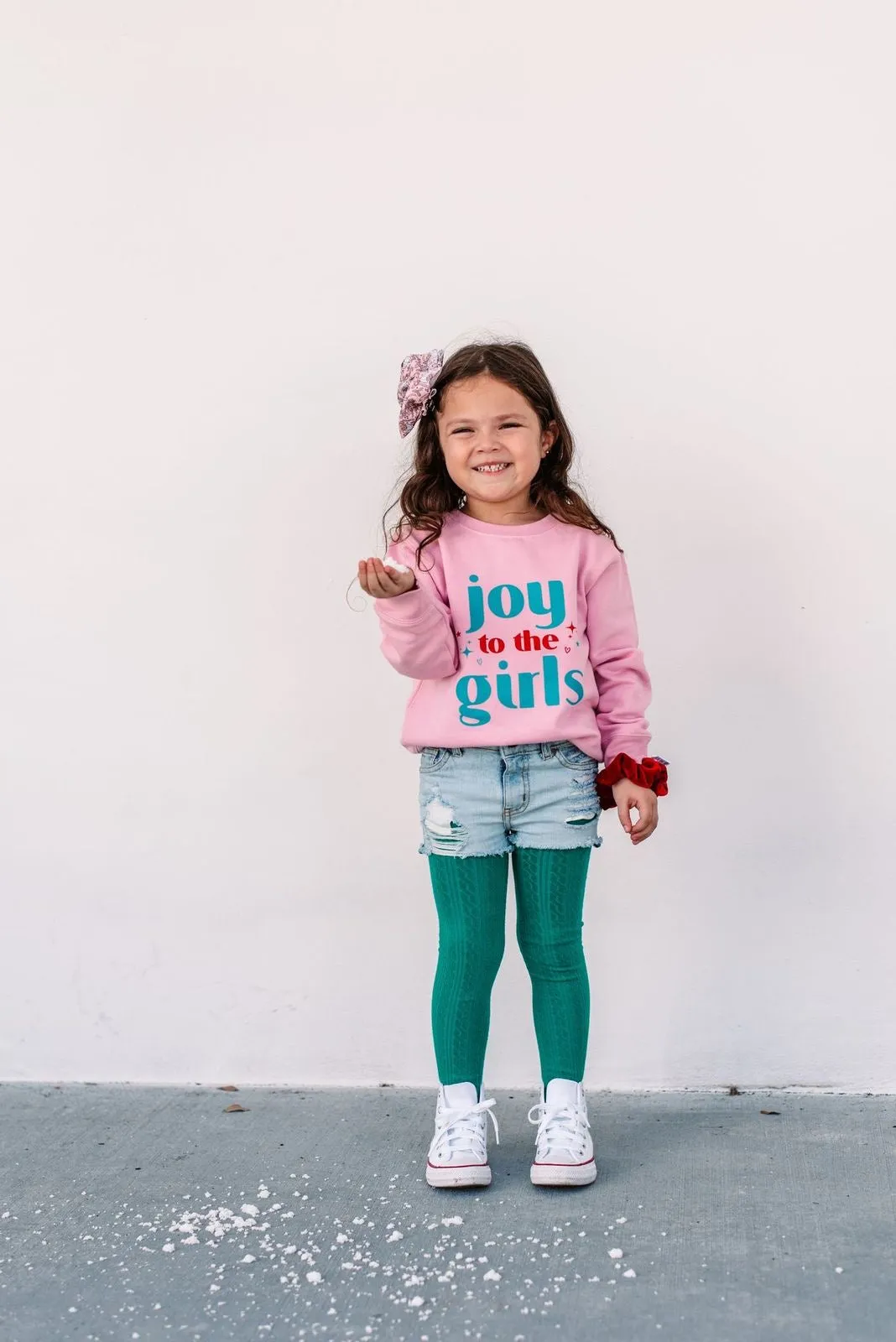 Joy to the Girls | Kids' Pink Sweatshirt